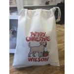 Personalised With Your Dogs Name Treat Gift Bags & Santa Sacks - Wilson Design Labrador Retriever Active